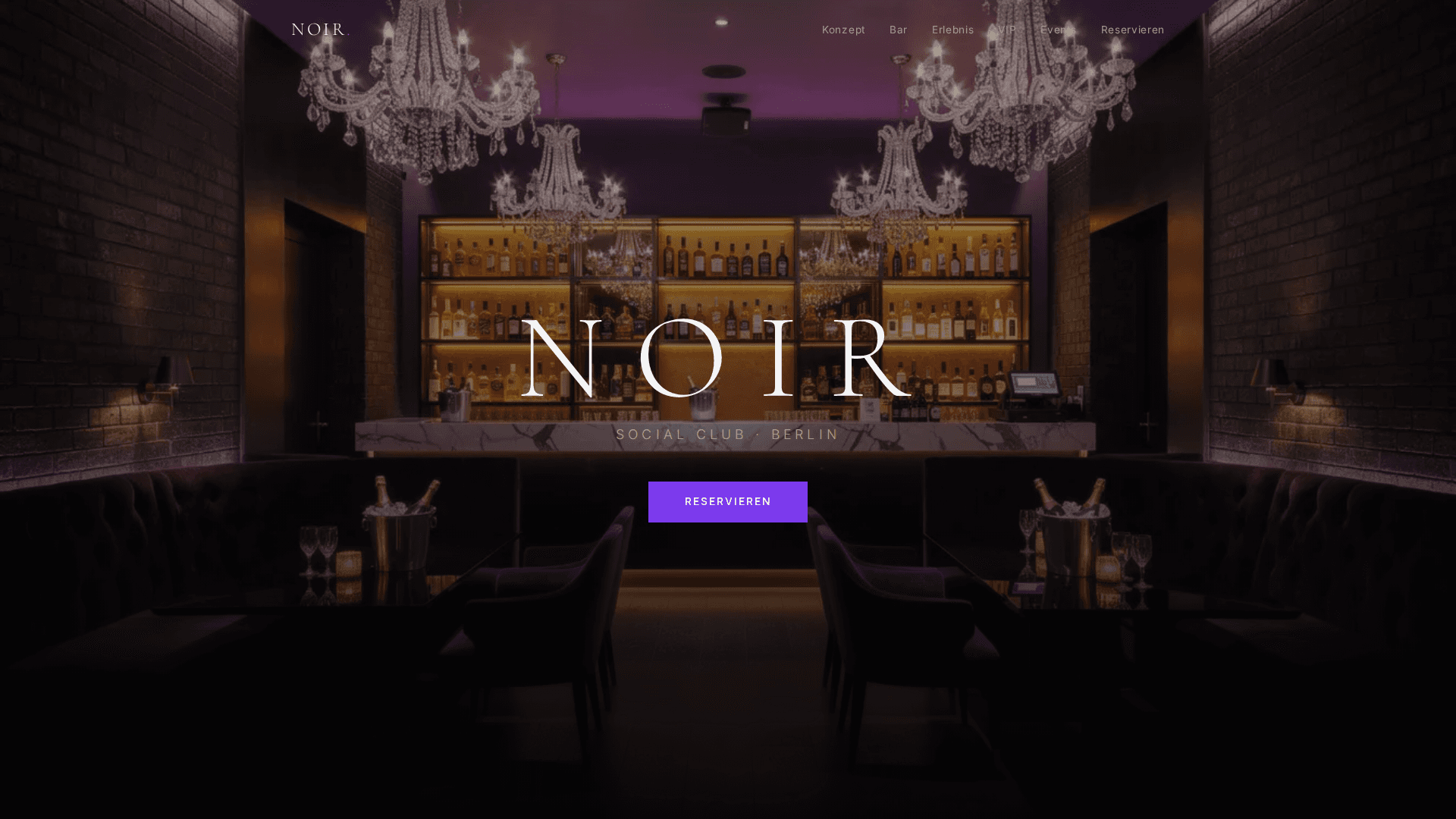 NOIR Social Club – Desktop