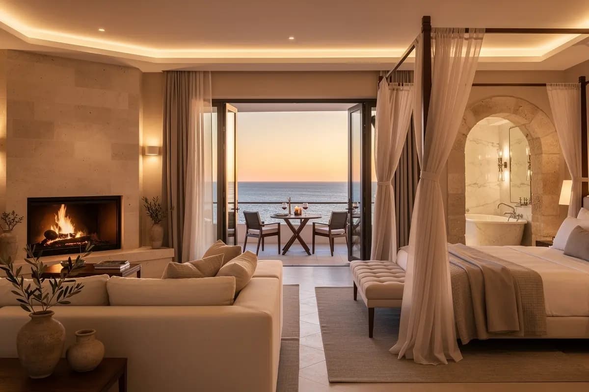 Can Serena master suite — private terrace with sea view