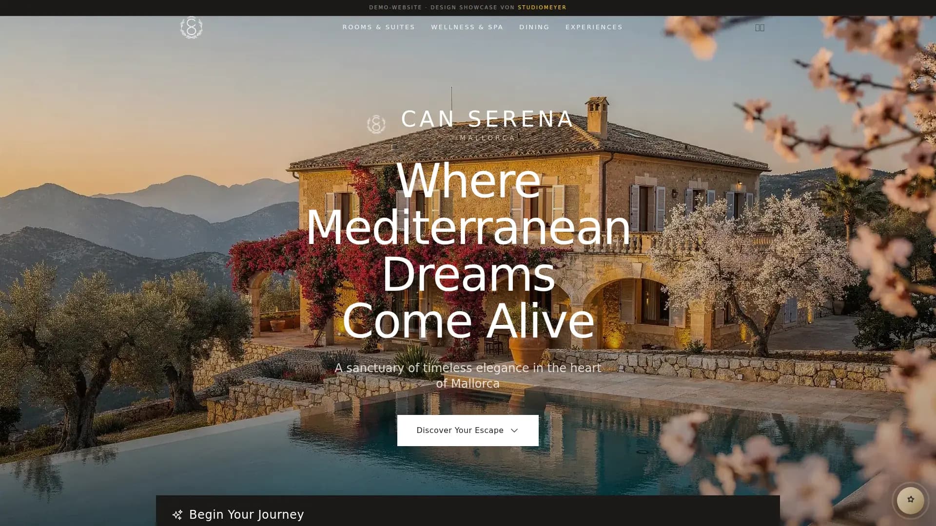 CAN SERENA Boutique Hotel Demo Screenshot