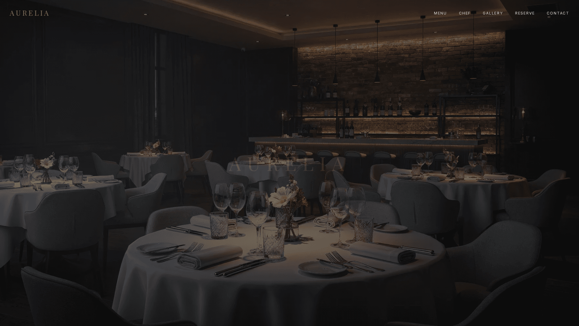 AURELIA Fine Dining – Desktop