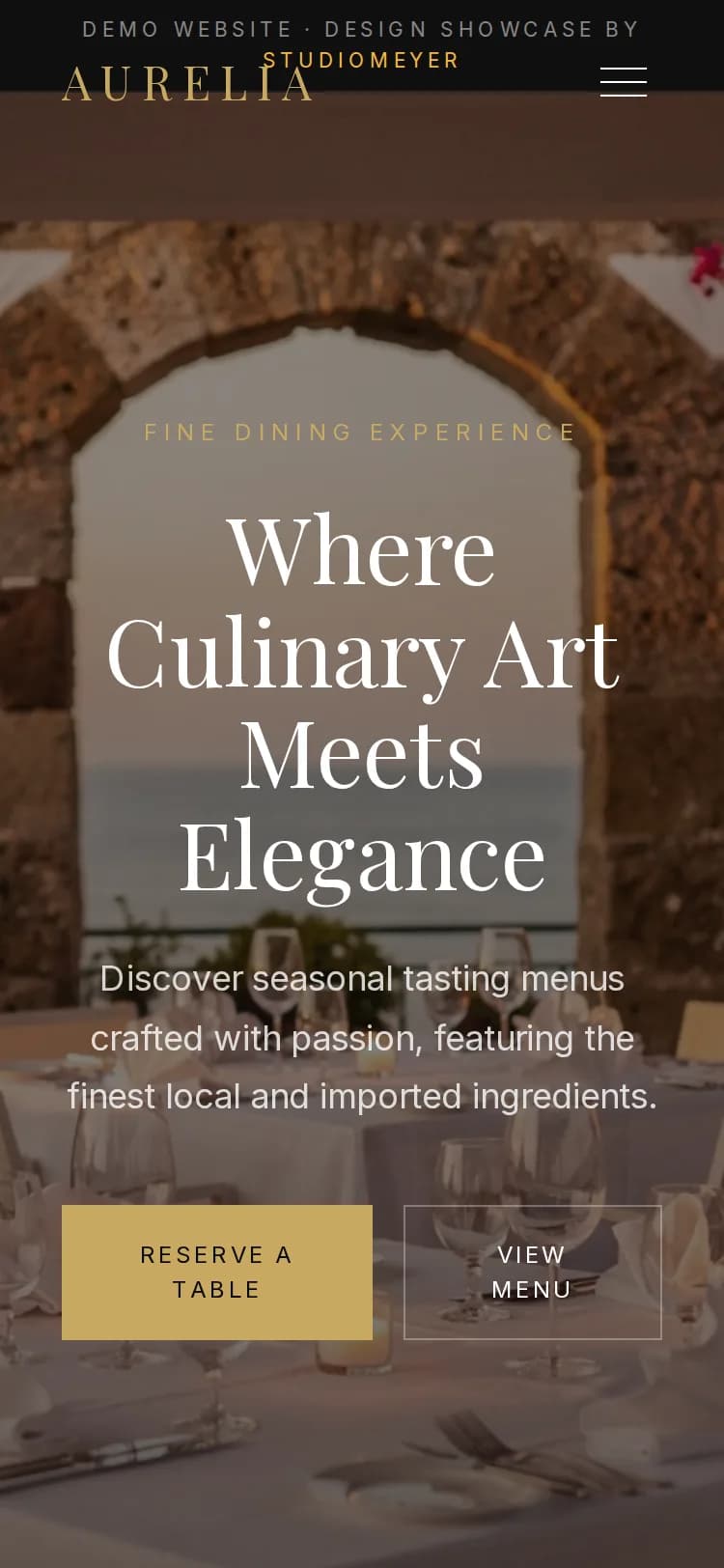 AURELIA Fine Dining – Mobile