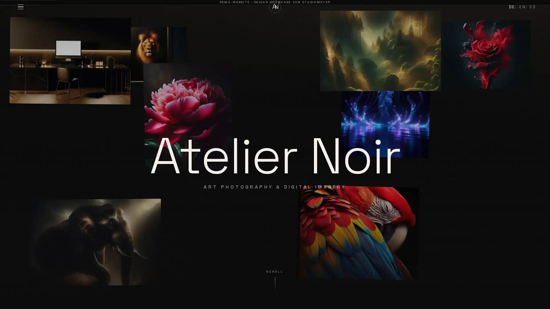 Atelier Noir, Webdesign-Demo von StudioMeyer