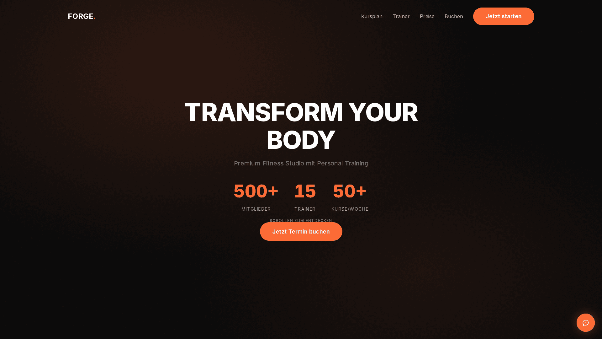 IRONFORGE Fitness – Desktop