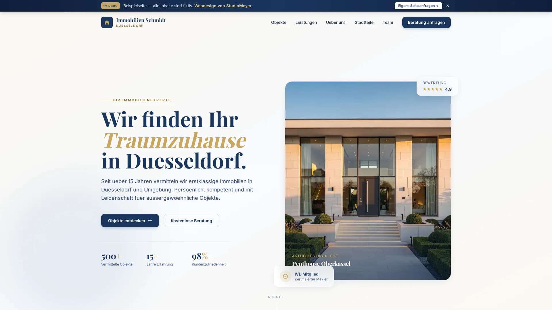 Immobilien Schmidt – Desktop