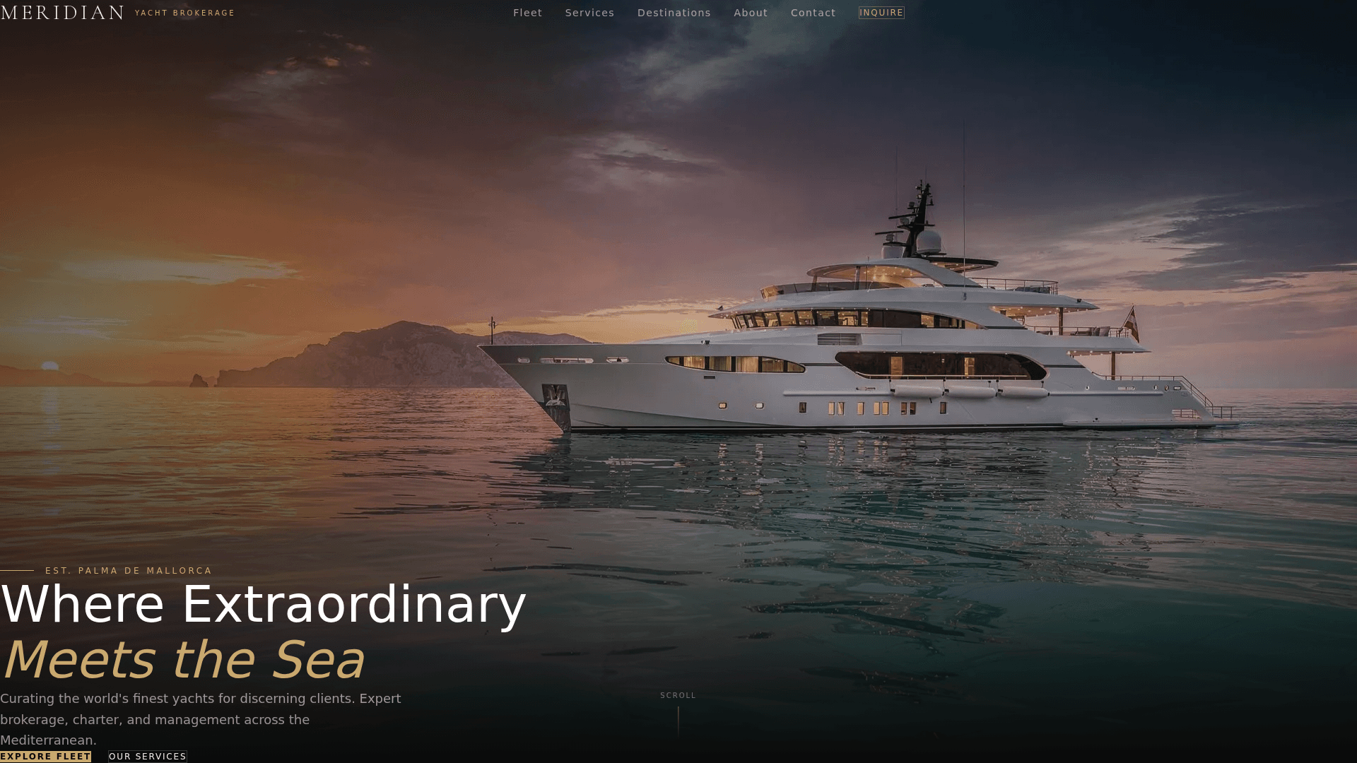 MERIDIAN Yacht Brokerage – Desktop