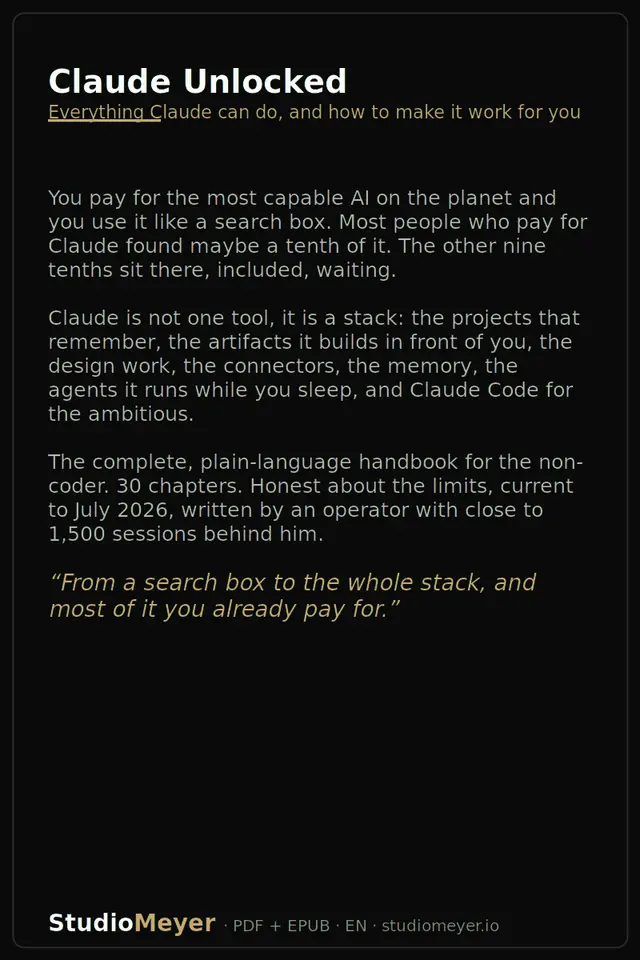 Claude Unlocked: Everything Claude Can Do, and How to Make It Work for You · Rückseite